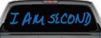 I Am Second Christian Car or Truck Window Vinyl Decal Sticker (Sky Blue)