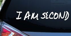 I Am Second Christian Car or Truck Window Decal Sticker
