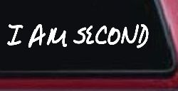 I Am Second Christian Car or Truck Window Decal Sticker
