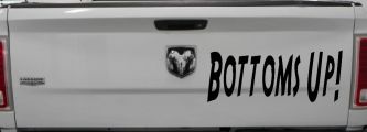 Bottoms Up Country Car or Truck Window Decal Sticker (Black)