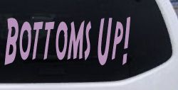Bottoms Up Country Car or Truck Window Vinyl Decal Sticker (Lilac)