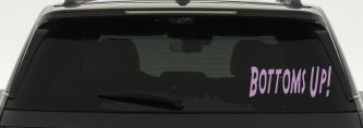 Bottoms Up Country Car or Truck Window Decal Sticker (Lilac)