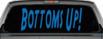 Bottoms Up Country Car or Truck Window Decal Sticker (Sky Blue)