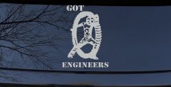 Got Engineers Car or Truck Window Decal Sticker (Light Gray)