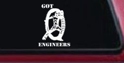 Got Engineers Car or Truck Window Decal Sticker