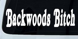 Backwoods Bitch Country Car or Truck Window Decal Sticker