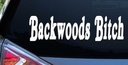 Backwoods Bitch Country Car or Truck Window Decal Sticker