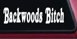 Backwoods Bitch Country Car or Truck Window Decal Sticker