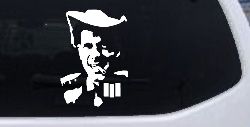 Hank III With Cigarette Car or Truck Window Decal Sticker