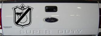 Black Sheep Shield Only Car or Truck Window Decal Sticker (Black)