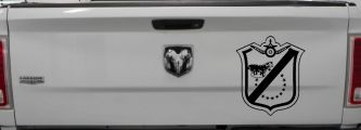 Black Sheep Shield Only Car or Truck Window Decal Sticker (Black)