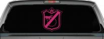 Black Sheep Shield Only Car or Truck Window Vinyl Decal Sticker (Hot Pink)