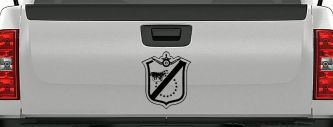 Black Sheep Shield Only Car or Truck Window Decal Sticker (Matte Black)