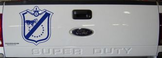 Black Sheep Shield Only Car or Truck Window Decal Sticker (Navy)