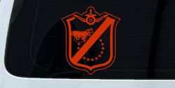 Black Sheep Shield Only Car or Truck Window Decal Sticker (Orange Red)