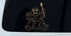 Baby Dinosaur Car or Truck Window Decal Sticker (Light Brown)