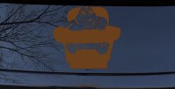 Baby Sinclair Dinosaurs High Chair Car or Truck Window Decal Sticker (Copper)