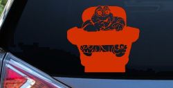 Baby Sinclair Dinosaurs High Chair Car or Truck Window Vinyl Decal Sticker (Orange Red)