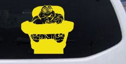 Baby Sinclair Dinosaurs High Chair Car or Truck Window Vinyl Decal Sticker (Yellow)