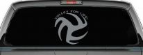 Volley For Life Car or Truck Window Decal Sticker (Telegrey)