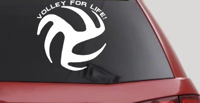 Volley For Life Car or Truck Window Vinyl Decal Sticker