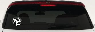 Volley For Life Car or Truck Window Vinyl Decal Sticker (White)