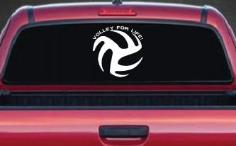 Volley For Life Car or Truck Window Decal Sticker