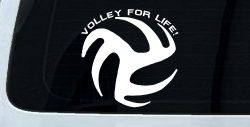 Volley For Life Car or Truck Window Decal Sticker