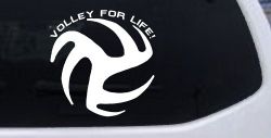 Volley For Life Car or Truck Window Decal Sticker