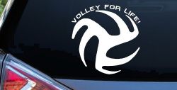 Volley For Life Car or Truck Window Decal Sticker