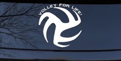 Volley For Life Car or Truck Window Decal Sticker