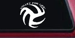 Volley For Life Car or Truck Window Decal Sticker