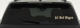 Lil Red Wagon Car or Truck Window Decal Sticker (Desert Sand)