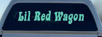 Lil Red Wagon Car or Truck Window Decal Sticker (Mint)