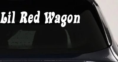 Lil Red Wagon Car or Truck Window Vinyl Decal Sticker
