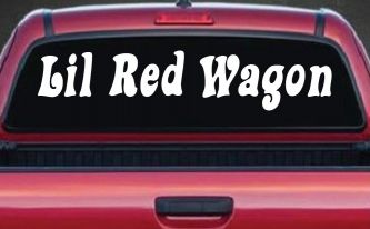 Lil Red Wagon Car or Truck Window Decal Sticker