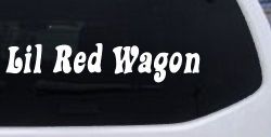 Lil Red Wagon Car or Truck Window Decal Sticker