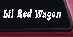 Lil Red Wagon Car or Truck Window Decal Sticker