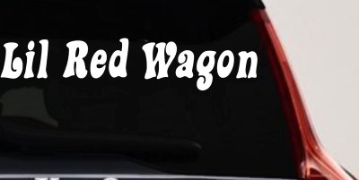 Lil Red Wagon Car or Truck Window Vinyl Decal Sticker