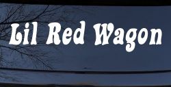 Lil Red Wagon Car or Truck Window Decal Sticker