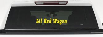 Lil Red Wagon Car or Truck Window Decal Sticker (Yellow)