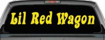 Lil Red Wagon Car or Truck Window Decal Sticker (Yellow)