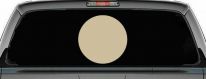 Solid Circle Car or Truck Window Decal Sticker (Desert Sand)