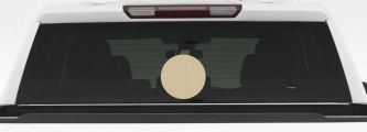 Solid Circle Car or Truck Window Vinyl Decal Sticker (Desert Sand)
