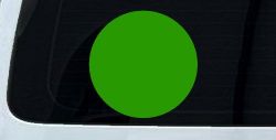 Solid Circle Car or Truck Window Decal Sticker (Lime)