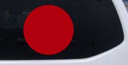 Solid Circle Car or Truck Window Vinyl Decal Sticker (Red)