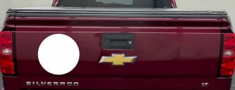 Solid Circle Car or Truck Window Decal Sticker (White)