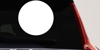 Solid Circle Car or Truck Window Vinyl Decal Sticker