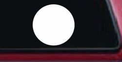 Solid Circle Car or Truck Window Decal Sticker
