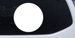 Solid Circle Car or Truck Window Decal Sticker